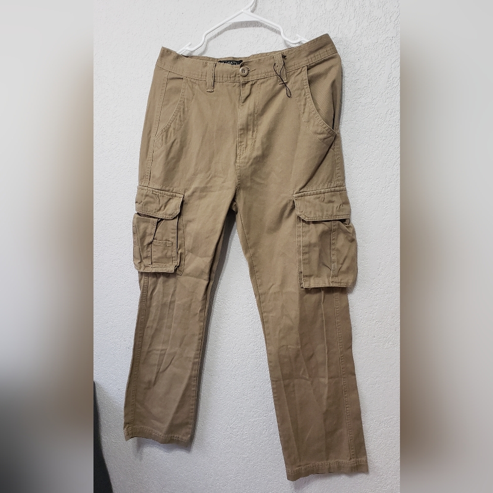 LA Gate Collection USA Cargo Pants Casual Basic Hiking Outdoor Tan Size 30/30